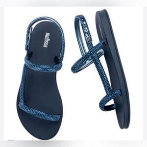 MELISSA GLAMOROUS SANDAL IN BLUE SIZE 6 NIB